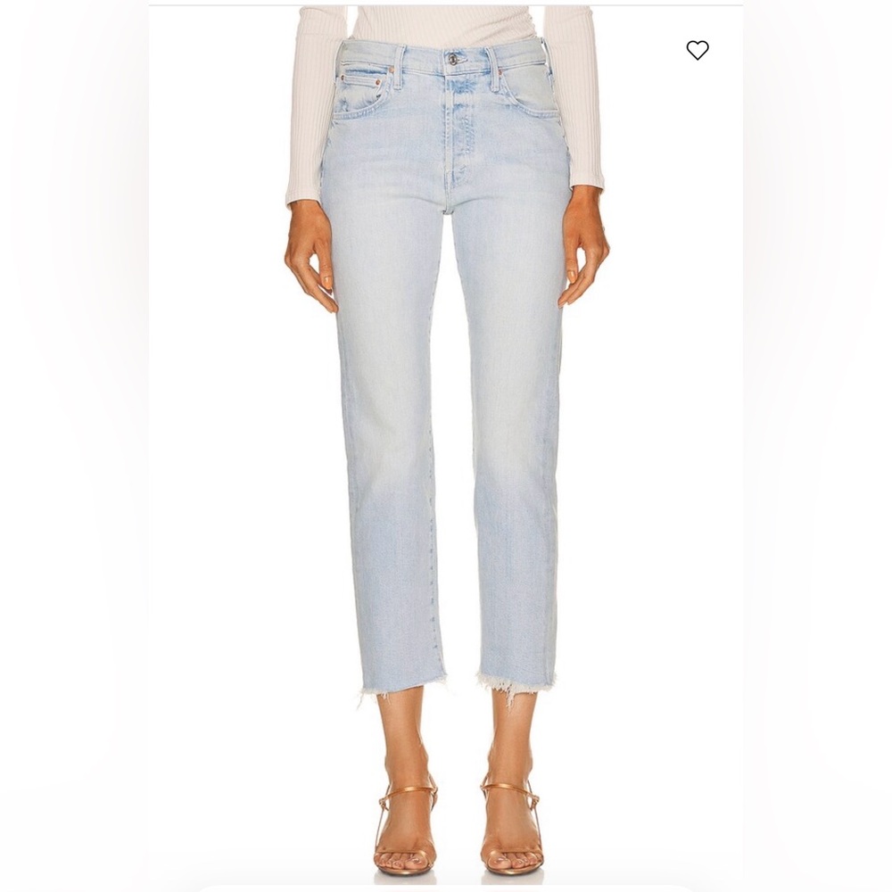 Mother The Scrapper Cuff Ankle Fray in Lonely Hearts Club 26 Women’s Jeans